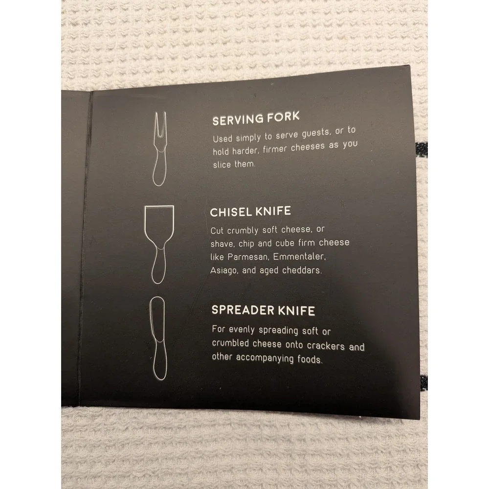 Icosa Living Lunar 6 Piece Cheese‎ Knife Set Stainless Steel Modern Charcuterie
